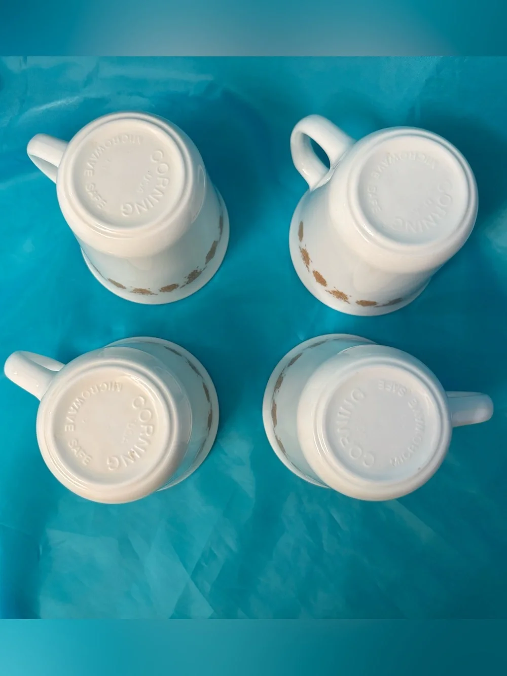 Vintage CorningWare Butterfly Gold Coffee Mugs – Set of 4